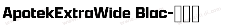 ApotekExtraWide Blac字体转换